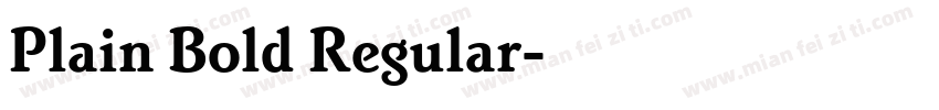 Plain Bold Regular字体转换